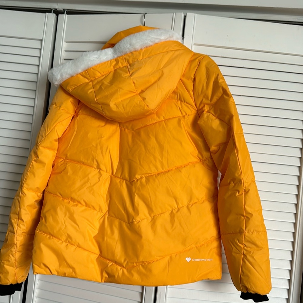 NWOT Obermeyer Teen Girls XL Yellow Insulated Ski Jacket
